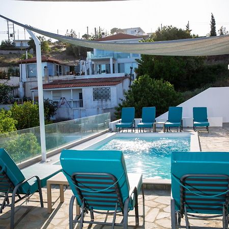 Villa Luna Private Heated Hydro Pool Bbq Beach 4Min Agia Marina Mikrolimanou Exteriér fotografie