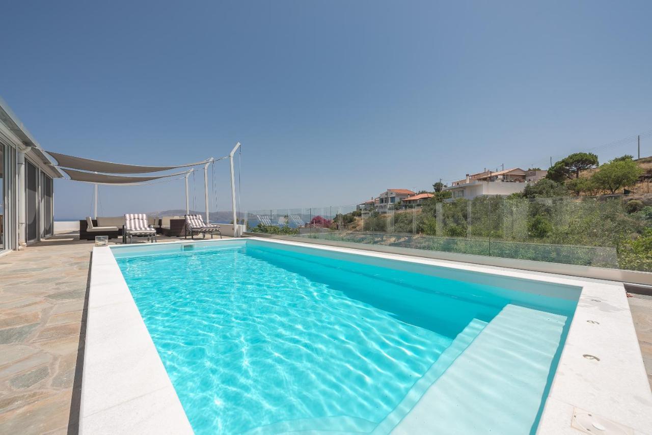 Villa Luna Private Heated Hydro Pool Bbq Beach 4Min Agia Marina Mikrolimanou Exteriér fotografie