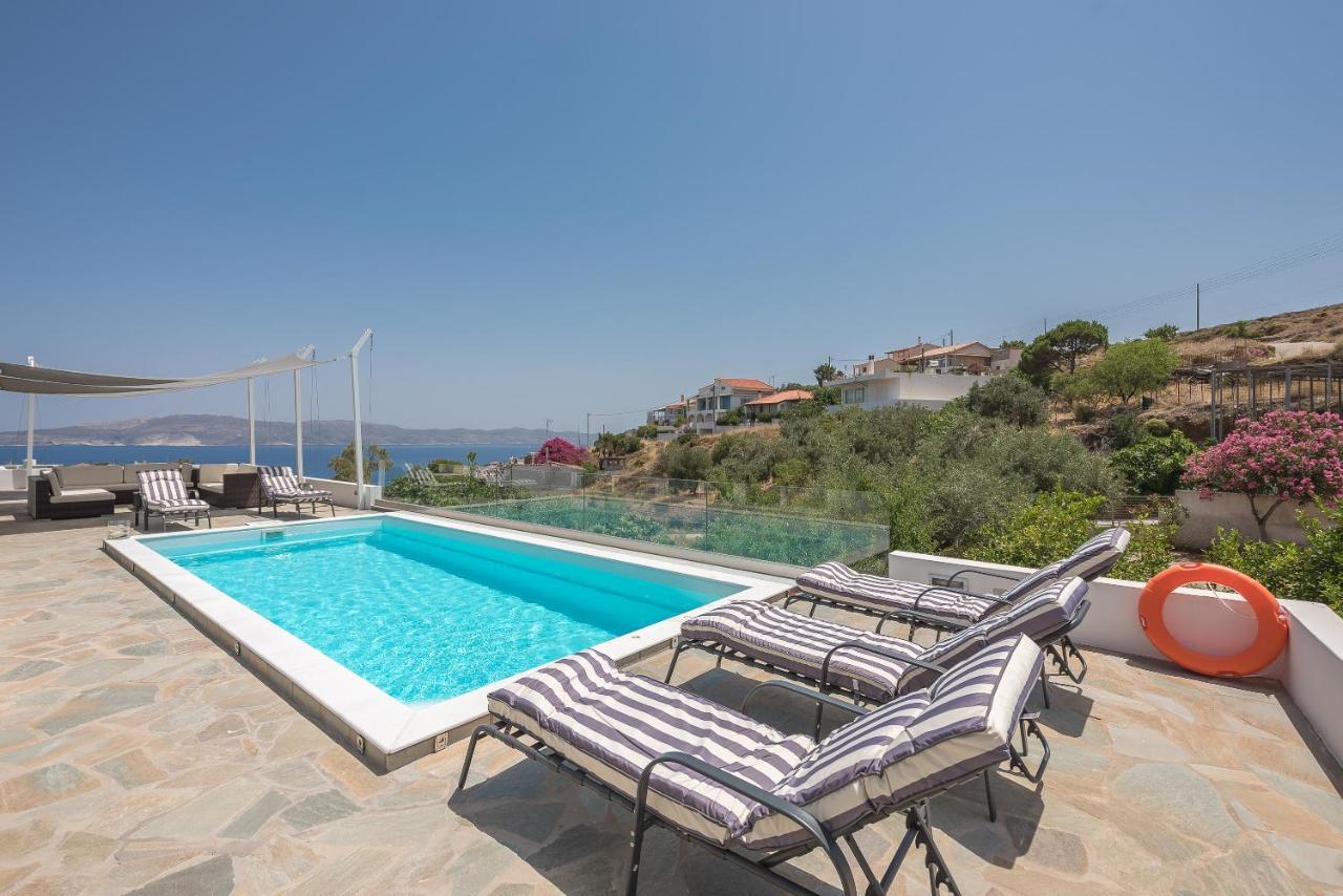 Villa Luna Private Heated Hydro Pool Bbq Beach 4Min Agia Marina Mikrolimanou Exteriér fotografie