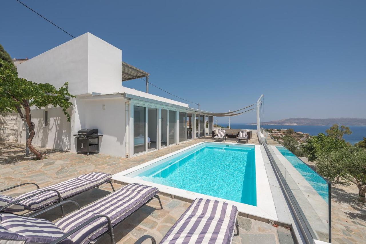Villa Luna Private Heated Hydro Pool Bbq Beach 4Min Agia Marina Mikrolimanou Exteriér fotografie
