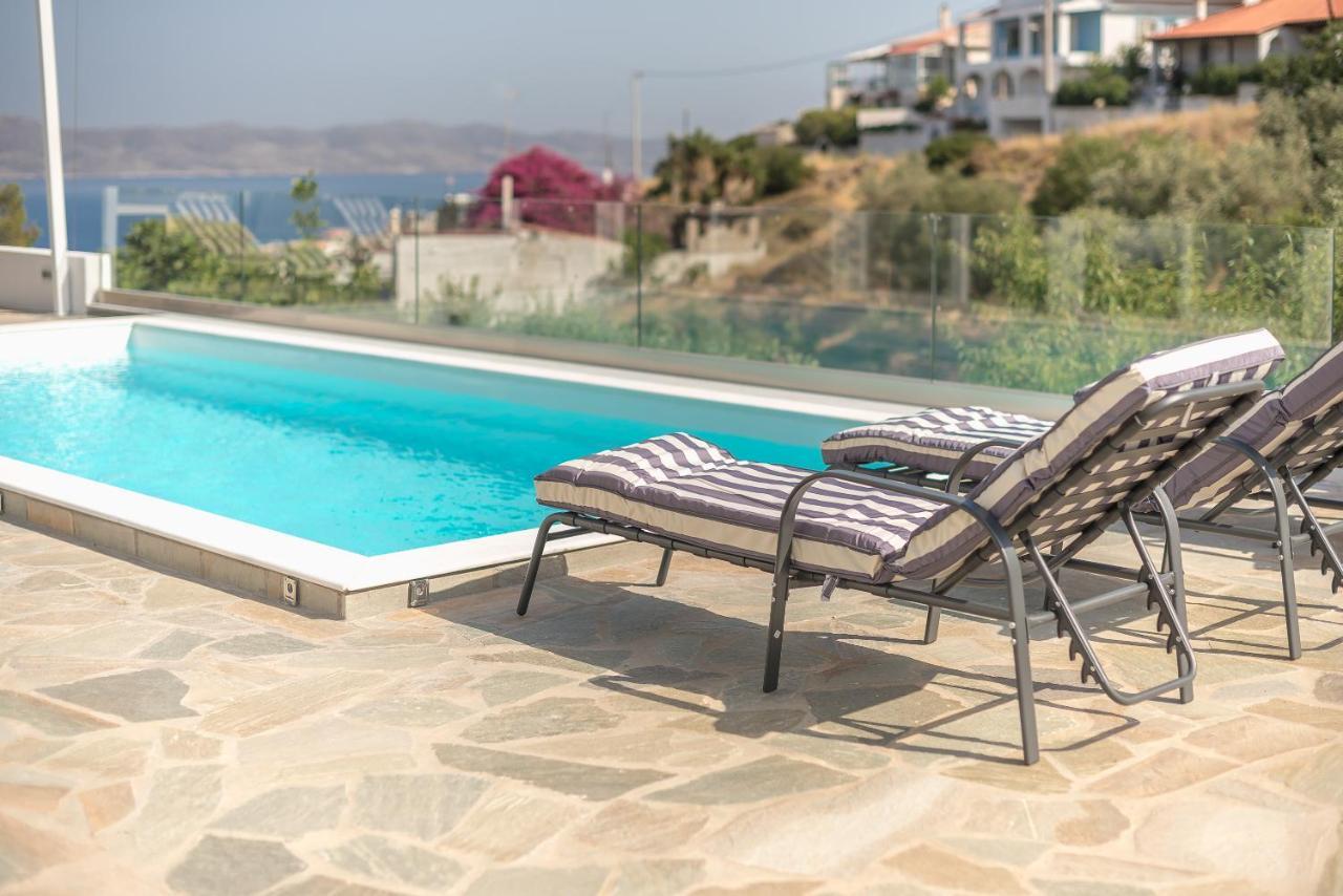 Villa Luna Private Heated Hydro Pool Bbq Beach 4Min Agia Marina Mikrolimanou Exteriér fotografie