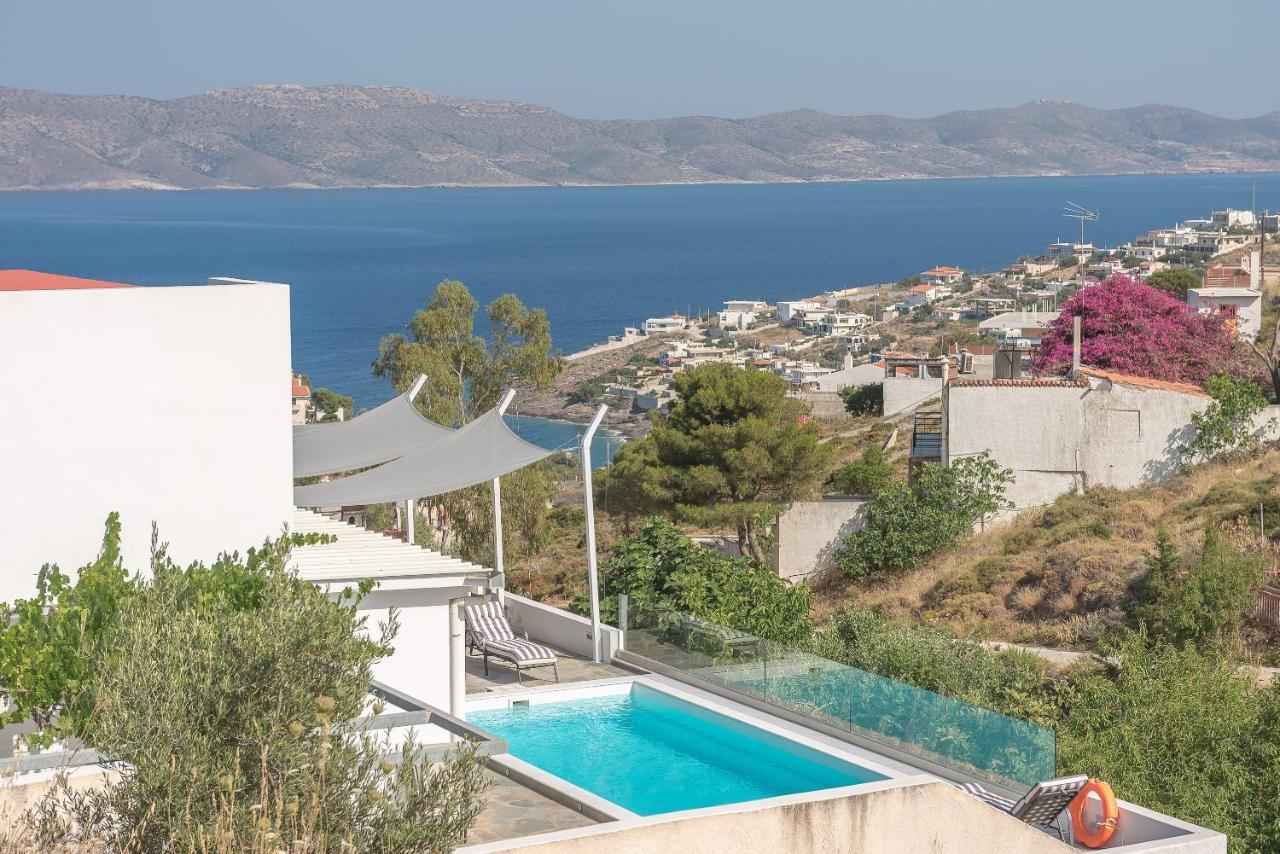 Villa Luna Private Heated Hydro Pool Bbq Beach 4Min Agia Marina Mikrolimanou Exteriér fotografie