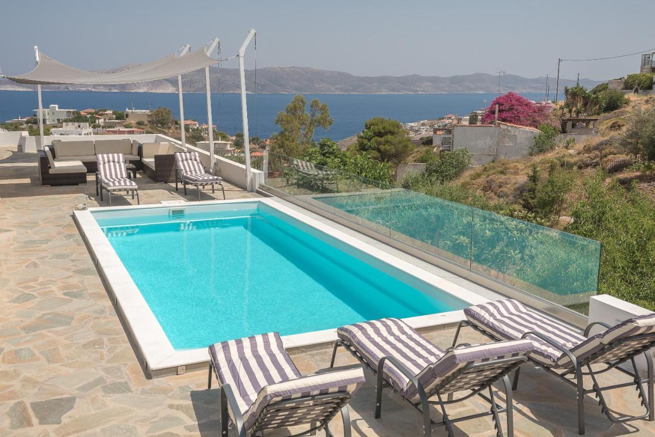 Villa Luna Private Heated Hydro Pool Bbq Beach 4Min Agia Marina Mikrolimanou Exteriér fotografie