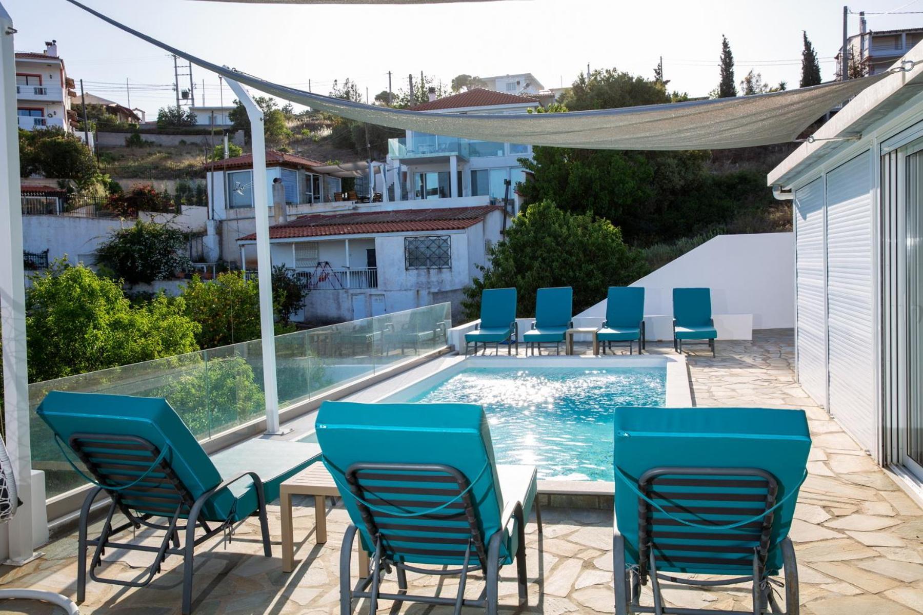 Villa Luna Private Heated Hydro Pool Bbq Beach 4Min Agia Marina Mikrolimanou Exteriér fotografie