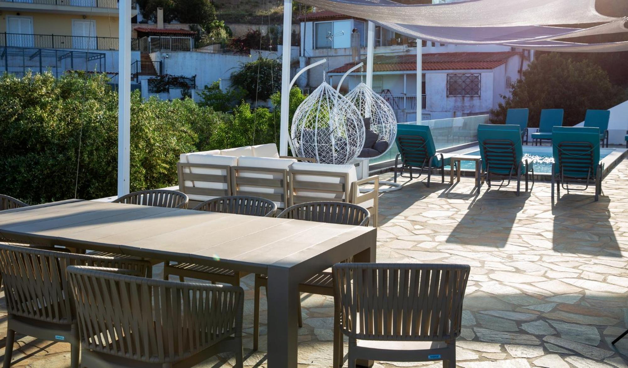 Villa Luna Private Heated Hydro Pool Bbq Beach 4Min Agia Marina Mikrolimanou Exteriér fotografie